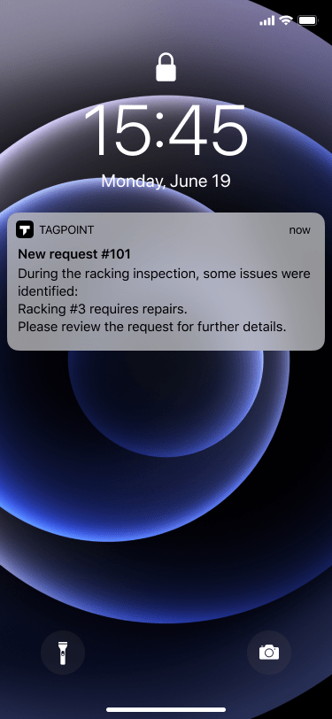 New request push notification